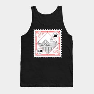 Boston Stamp Design Tank Top